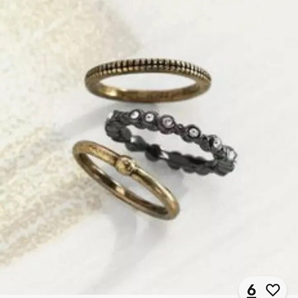 Silpada K&R Destination Brass 3 Ring set KRR 0091 9 - Picture 4 of 5